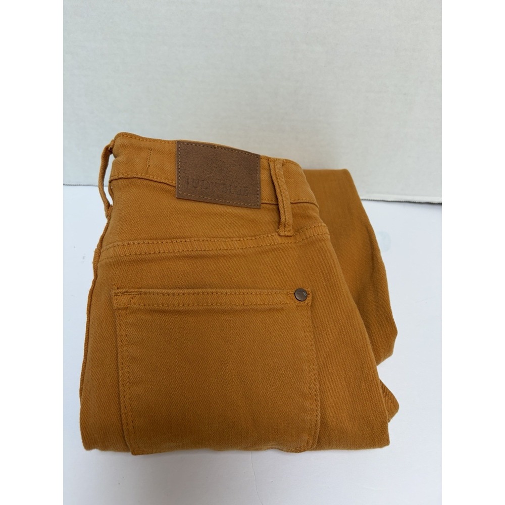 Judy Blue Hi-Rise Marigold Tummy Control Flare Jeans Raw Hem Size 1/24 #88713